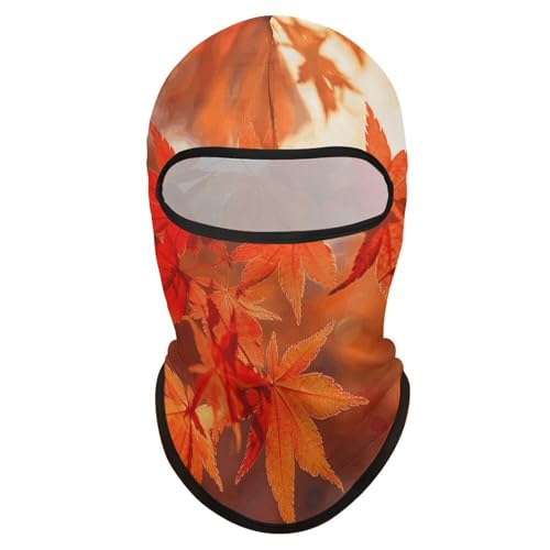 Balaclava con Estampado de Hojas de Arce al Sol para Hombres y Mujeres, Protección Solar Respirable, Máscara Integral para Senderismo, Ciclismo, Correr, Conducción miniatura 7