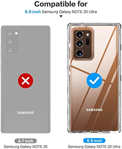 Image of REALCASE TPU; Plastic Samsung Note 20 Ultra Back Cover Case | Scratch Resistant Protective Crystal Clear Transparent Shock Proof Bumper Back Cover Case for Samsung Galaxy Note 20 Ultra 5G