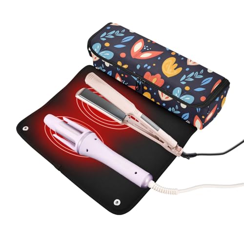 Bolsa de viaje resistente al calor Stylized Elements Marble para planchas, rizadores y accesorios para el cuidado del cabello miniatura 2