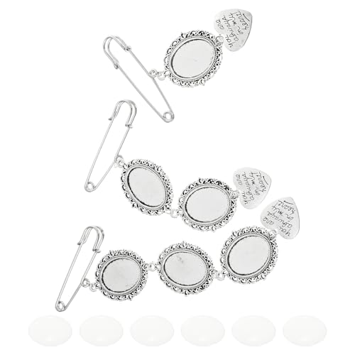 TOGEVAL Plateaux Photo Soi-Même en Verre et Acier Inoxydable Supports de Broches Légers et Résistants à la Corrosion Ensemble Combiné 3 Styles Cadre Photo Personnalisé pour Accessoires