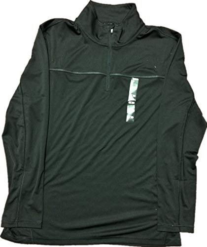 Calvin Klein Men's 1/4 Zip Dri Fit Pullover Athletic Shirt - Black (X-Large)