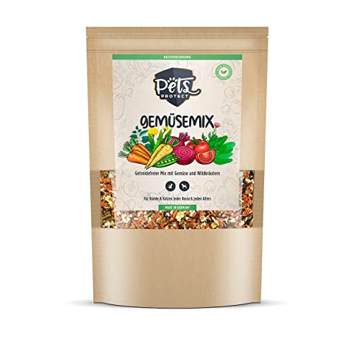 GEMÜSEMIX für Hunde & Katzen | 1.000g | Gemüse-Kräuter-Mischung | Barf Zusatz | Getreidefrei | Glutenfrei | Ohne künstliche Zusätze | 100% natürlich | Deutsche Herstellung Cover