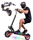 PLAYBIK Monopattino Elettrico Pieghevole Adulto,Patinete Electrico,Autonomia di 55KM,10.5' Pneumatici,Doppio Ammortizzatore e Freni a Disco Anteriori e Posteriori,Regalo Quotidiano e Festivo