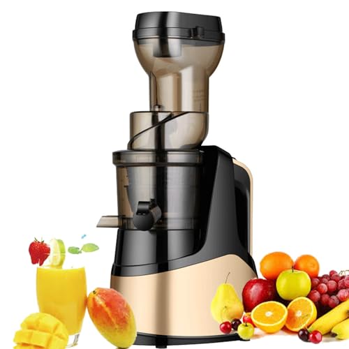 Licuadora de prensado en frío de 1000 ml con función de reversa, extractor masticador de baja velocidad de 50 RPM para frutas enteras, licuadora lenta de fácil limpieza para uso doméstico y de cocin