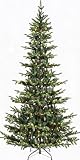 GarveeTech Snelle montage in 5 minuten – kunstkerstboom 180 cm, 350 tweekleurige leds, 732 punten, PE/PVC-naalden, inklapbare secties, stabiele metalen voet – 1,8 m (Europa)