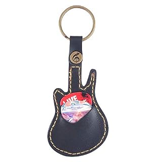 Étui en cuir pour médiators de guitare avec 5 médiators Guitar Pick Case-Black - Les Beatles, Paul McCartney, John Lennon, RIngo Starr, George Harrison Étui en cuir pour médiators de guitare avec 5 médiators Guitar Pick Case-Black – Image 3