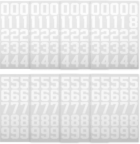 8 Sheets Helmet Number Stickers Baseball Stickers Vinyl Softball Helmet Numbers Self Adhesive Number...