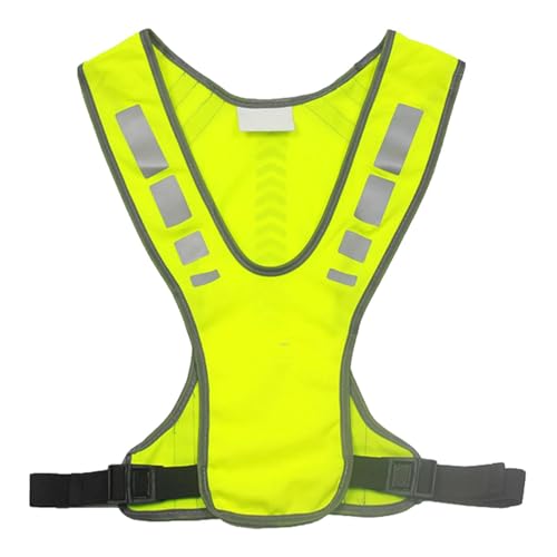 Chaleco de Seguridad Reflectante: Equipo de Alta Visibilidad con Bandas, Ropa de Trabajo Brillante Ajustable | Chaleco Reflectante para Caminar, Correr, Ciclismo, Trabajo de construcción