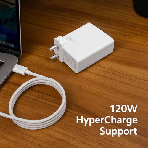 Image of Mi 120W Hypercharge 1M Type C 6A Fast Charging Cable|480Mbps High Speed Data Transfer Compatible With Mi, Redmi 15 Ultra /15 /Note 14 Pro+ /14 /14C /13 /12 /A5 / Poco Android Phone Laptop, White