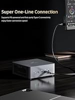 MINIS FORUM UM790 Pro Mini PC AMD Ryzen 9 9 7940HS bis zu 5,2 GHz 32 GB DDR5 1 TB SSD Con AMD Radeon 780M, 4X USB3.2, 2X USB4, 2X HDMI 2.1, 2X PCIe4.0,Wi-FI 6E /BT5.3, RJ45 2,5G – Ansicht 2