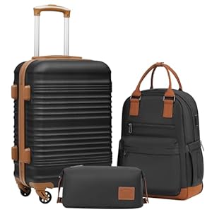 Coolife Luggage Set 3 Piece Luggage Set Carry On S...
