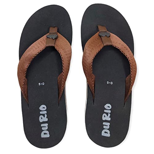 Chinelo DuRio Balance Esporão Fascite Ortopedico Macio Leve (Marrom, br_footwear_size_system, adult,