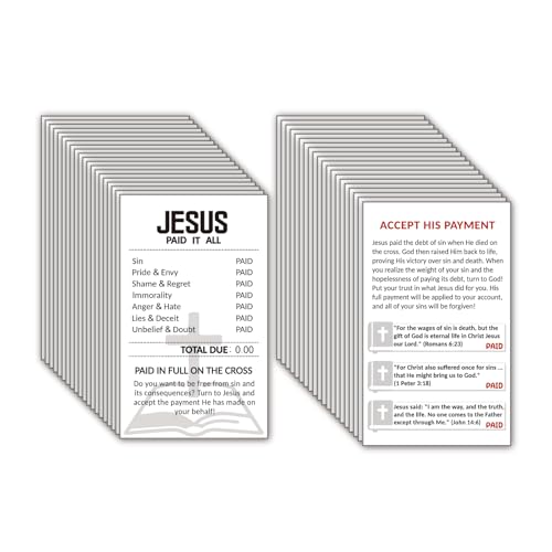 Bawusou 200 Pcs Prayer Cards Gospel Tracts Inspire Pocket Holy