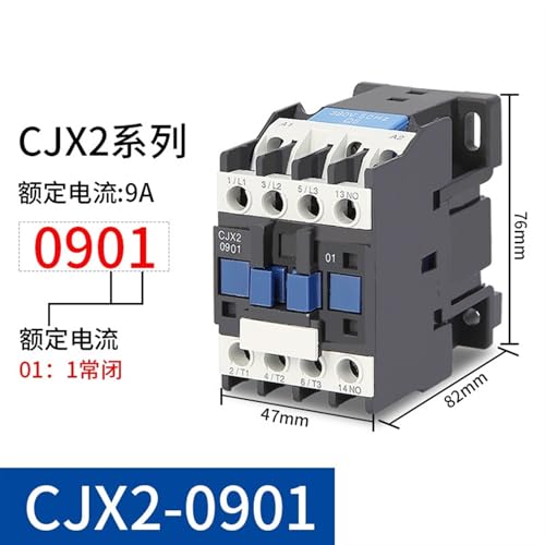 Contacteur CA CJX2-6511 triphasé assure une commutation 9A stable