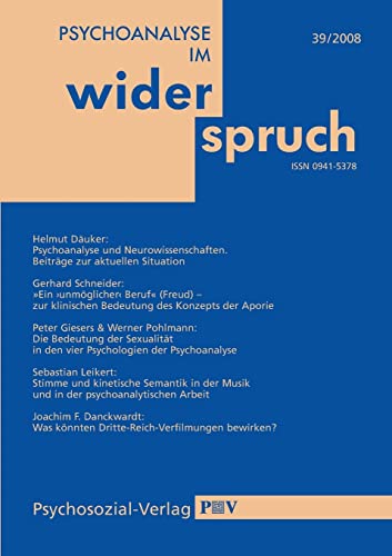 Psychoanalyse im Widerspruch Nr. 39 (German Edition)