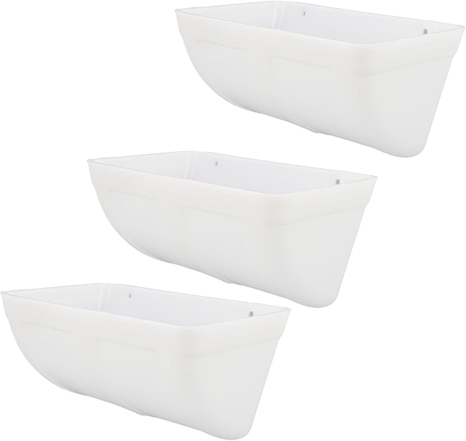 Estink Hanging Poultry Feeder, Plastic Design Reduces Feed Waste Large Capacity for Farms Backyards (White)