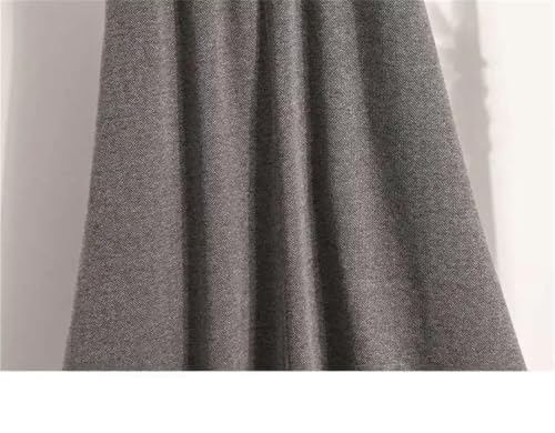 Women Fall Winter Woolen Half-Length Slimming Plus Size High Waist A- Line Mini Skirt Gray XXL3