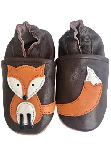 ENGEL + PIRATEN Krabbelschuhe MARKENQUALITÄT - VIELE MODELLE bis 4 JAHRE Babyschuhe Leder Lauflernschuhe Lederpuschen (3-4 Jahre(Gr.26/27), Eule Lila) Cover