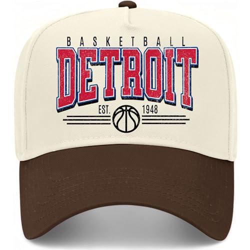 Detroit Hoops Collegiate Hat (US Alpha One Size Brown/Natural)
