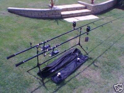 OAKWOOD Carp Set Rod Pod,2 Rods,2 Reels,2 Bite Alarms