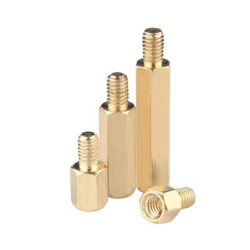M4 x 100 +6mm 5 pcs Brass Standoff Screws Single end Female Threaded Studs Hex Spacer Standoffs PCB Motherboard Hexagonal Pillar