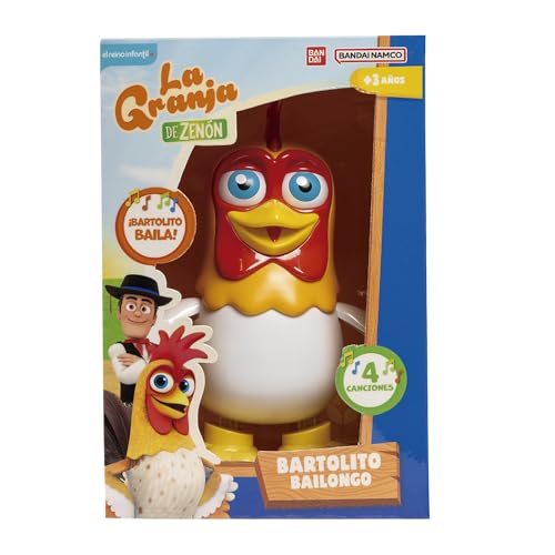 BANDAI GM85005 Granja Zenon Muñeco Bartolito Bailongo, Multicolor: Muñeco Interactivo Que Anda y Baila, Juguete con Música- Muñeco Musical para niños, Óptimo Regalo para Fiesta, cumpleaños