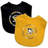 Baby Fanatic Officially Licensed Unisex Baby Bibs 2 Pack - NHL Pittsburgh Penguins Baby Apparel Set
