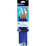 Loew-Cornell 1022214 All Media Brush Set, Taklon, Round 3, 5, Shader 2, 4 Filbert, 4, Wash 5/8, Spotter 10/0