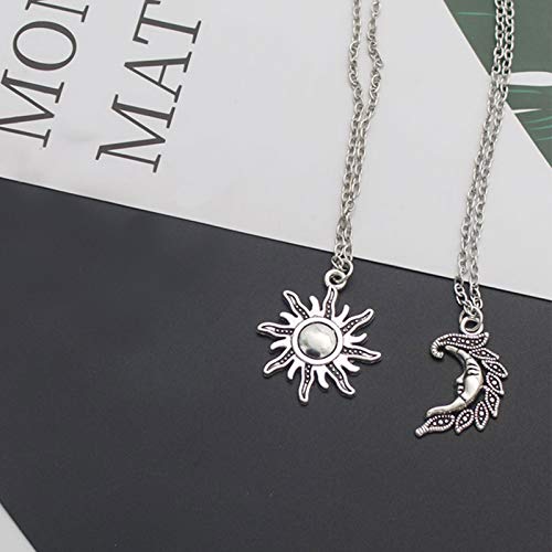 MJartoria Best Friend Necklace Sun and Moon BFF Necklace for 2 Friendship or Couples Matching Necklaces Jewelry Gifts3