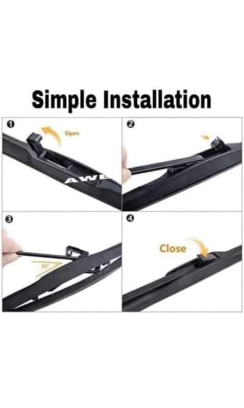 Image of AWB Hybrid Wiper Blades Front & Rear Compatible with Grand Vitara (pack of 3)