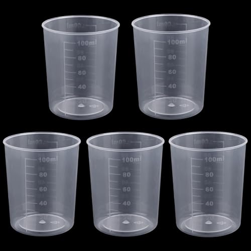 Set 5 Vasos Medidores Plástico Transparente 100 ml miniatura 5