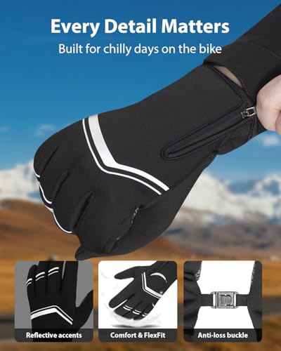 RIGWARL Winter Cycling Gloves with 8mm Palm Pad