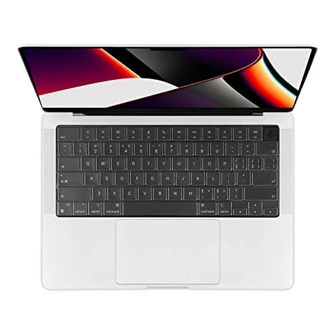 EooCoo Premium Keyboard Cover Ultra Thin for Newest MacBook Pro 14 inch & MacBook Pro 16 inch 2021 Release Model A2442 A2485 M1 Pro M1 Max Chip, Clear TPU Protective Skin Cover