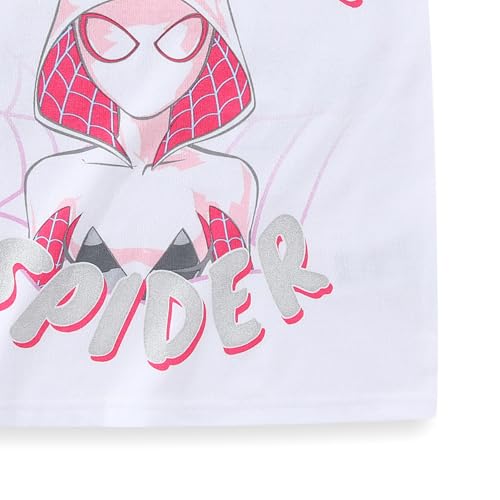 Image of Marvel Spider-Gwen Ghost Spider Girls Short Sleeve T-Shirt and French Terry Shorts Set for Big Kids