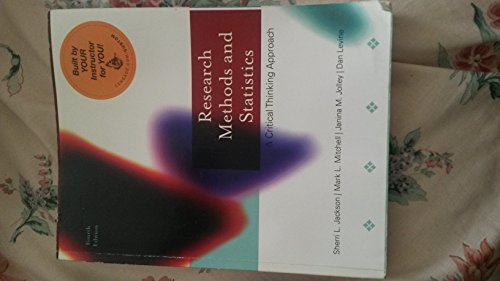 Research Methods and Statistics: A Critical Thi... 1133233619 Book Cover