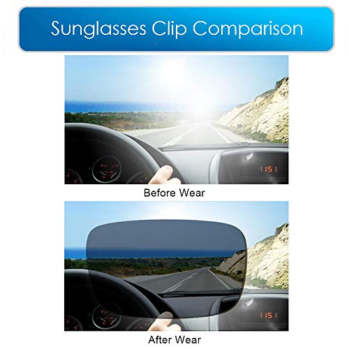 Image of LUFF Polarized /Night Vision Clip on Sunglasses /Myopia Glasses for Driving Black-Yellow