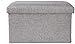 GreaTool Taburete para almacenaje, Puff Plegable, Banco Dormitorio, Salón (45x25x25CM, Gris)