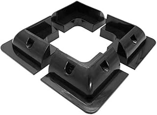 iFutniew 4 soportes de montaje de panel solar para caravana, color negro, sin taladros, soporte de esquina para RV, barco, caravanas