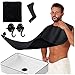 Bartschürze Cape, Bart-Lätzchen Bartschürze mit professionellem Rasierkamm-Schnittfänger, verstellbarer Ausschnitt, wasserdichter Bart-Umhang, Pflege-Cape, bestes Geschenk für Männer (tthh2)