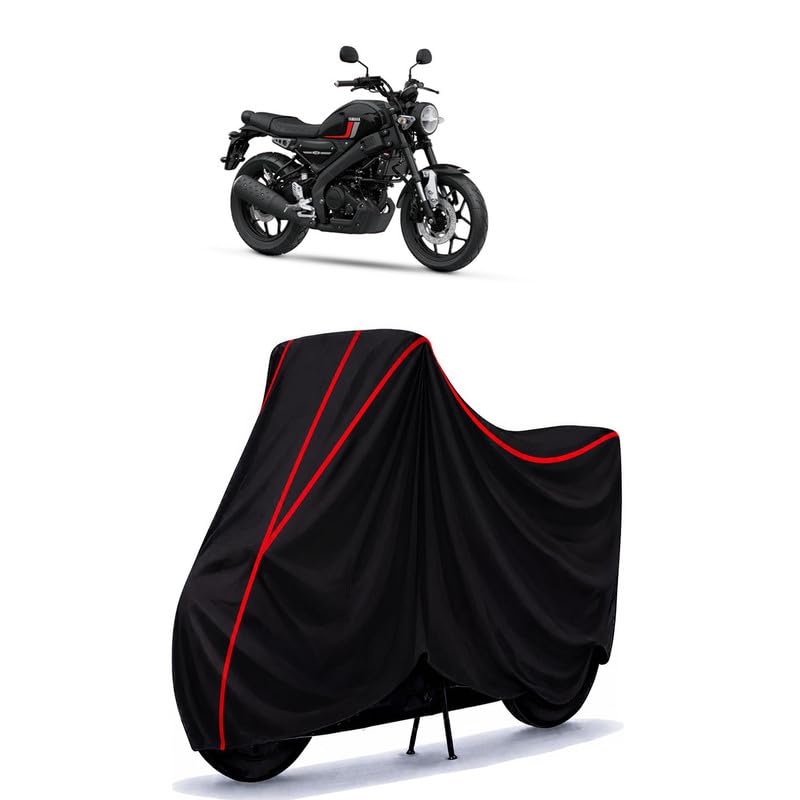 Image of XSR 125 STD Water Resistant Bike Cover for All Motorcycles & Rain | Heavy Duty Taffeta Fabric | UV Protection, Dustproof, Scratchproof | All Weather Two Wheeler Body Cover with Elastic Bottom
