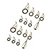 Luzhengyang 16 Pieces Fishing Rod Guides Tip Set Repair Kit 5 Sizes Stainless Steel Ceramic Gold Build Rebuild Poles Line Wear ion Fishing Enthusiasts