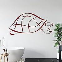 Adesivo Murale Kiwistar A Forma Di Tartaruga, 6 Dimensioni, Rimovibile, Per Pareti Lisce, Mobili, Vetro, Decorazione Casa - 3