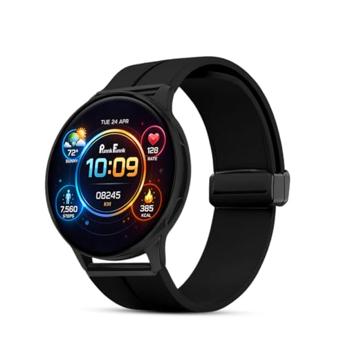 Image of PunnkFunnk Active 5 Smart Watch with 1.3 inch AMOLED HD Display | Bluetooth Calling, AI Voice Assistant, 100+ Sports Modes, Heart Rate & SPO₂ Tracking, IP68 Waterproof for Men & Women- (Black)
