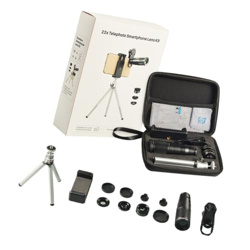 OKUMEYR スマートフォン用外付けカメラレンズ 倍望遠 マクロ 広角 魚眼レンズ付き 軽量ポータブル設計