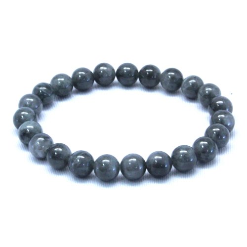 ［ ピンクキス ］ 黒翡翠 天然石 パワーストーン ブレスレット 8mm 内周サイズ 17cm