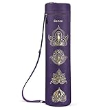 Gonex Yoga Mat Bag, Yoga Mat Carrier Full-Zip Exercise Yoga Mat Carry Bag for Women Men with 2 Multi-Functional Storage Cargo Pockets Extra Wide Adjustable Shoulder Strap, Paisley Purple