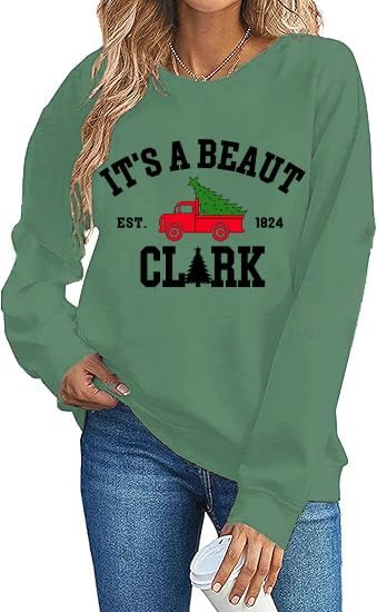 Christmas Sweatshirts for Women It's A Beaut Clark Sweatshirts Xmas Holiday Crewneck Long Sleeve Pullover