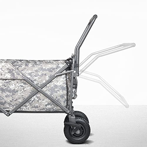 Carretilla plegable portátil para camping y transporte con capacidad de 100 kg y ruedas neumáticas miniatura 4
