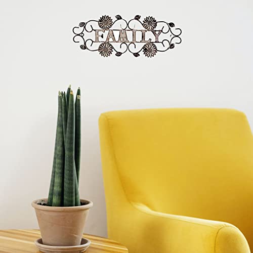 Yumbor Vintage Metal Family Hanging Sign Home Wall Décor Kitchen Living Room Wall Art Decoration Rustic Metal Family Wall Sign 17''L X7''H… #TOP3