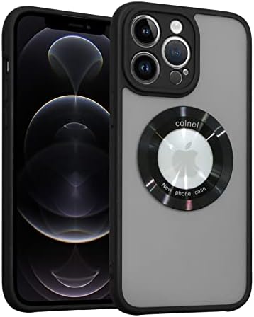 pmxlfo for iPhone 12 Pro Max Magnetic Case [Compatible with Magsafe] Logo View Translucent Matte Back Soft TPU Bumper Slim Shockproof Protective Phone Case for iPhone 12 Pro Max 6.7 inch